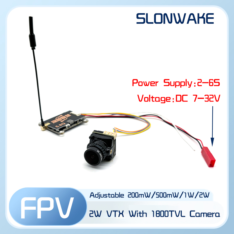 SLONWAKE 5.8G 56CH 2W transmit - đánh giá và giá Fpv Drone Quadcopter
