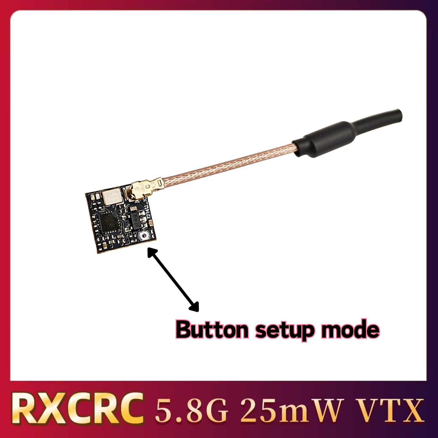 RXCRC 5.8GHz 48CH FPV 25mW Ana - đánh giá và giá Fpv Drone Transmitter