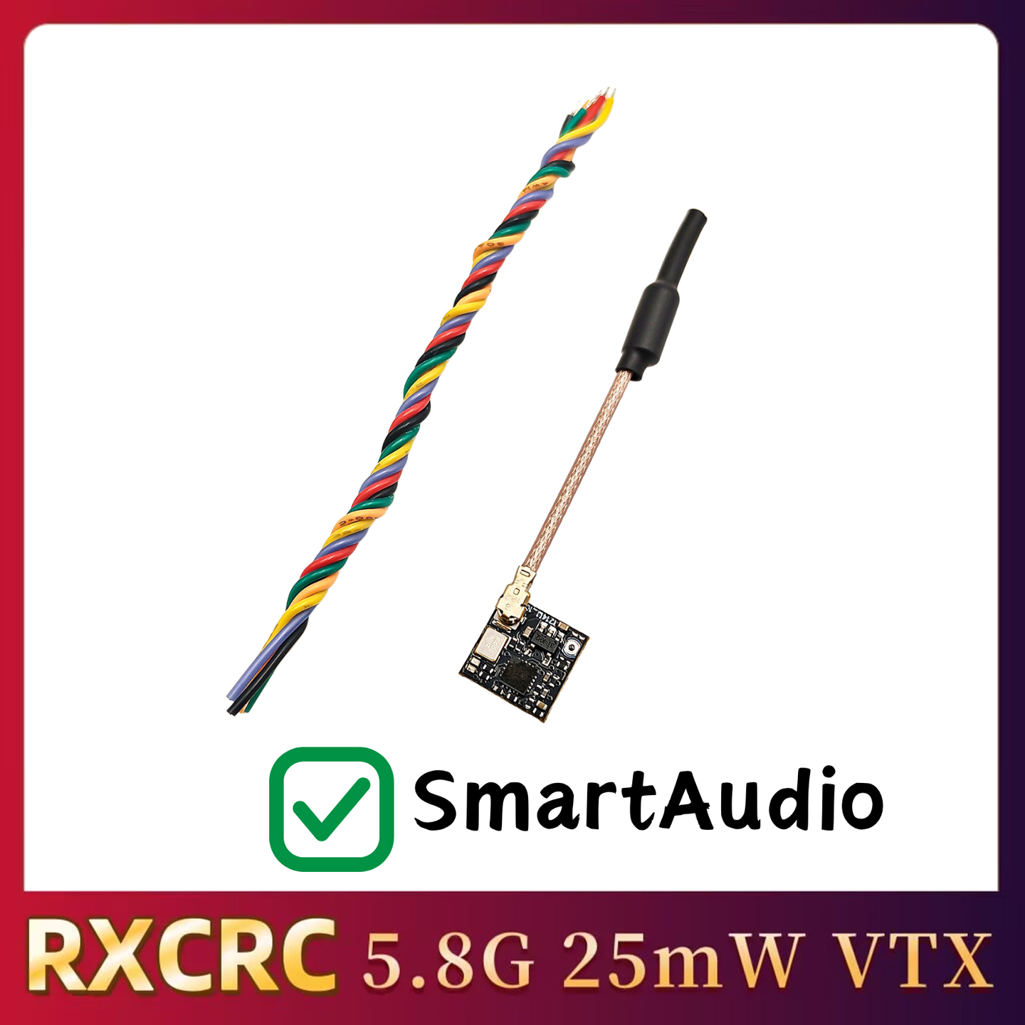 RXCRC 5.8GHz 48CH FPV 25mW Ana - đánh giá và giá Fpv Drone Transmitter